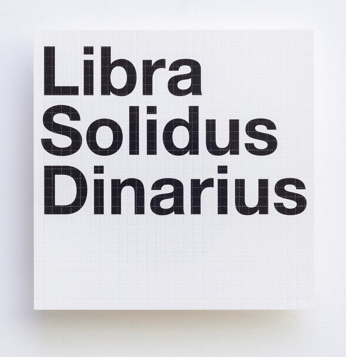LIAM GILLICK / Libra Solidus Denarius