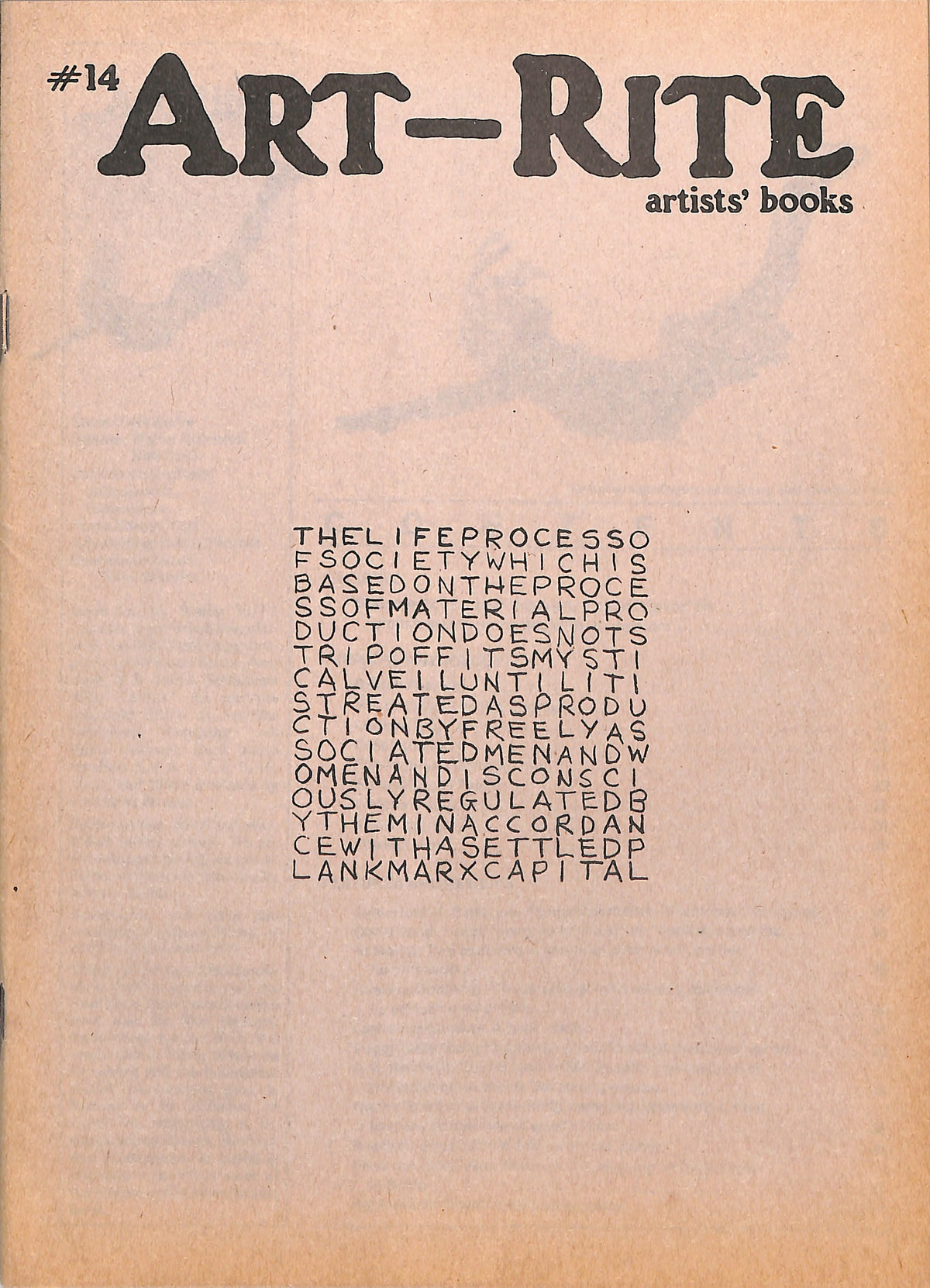 ART-RITE / No. 14 Artists' Books