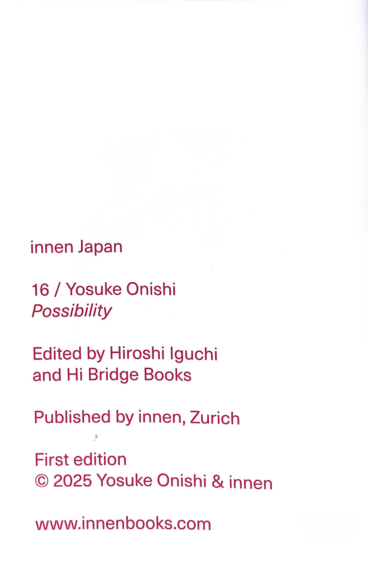 YOSUKE ONISHI / Possibility