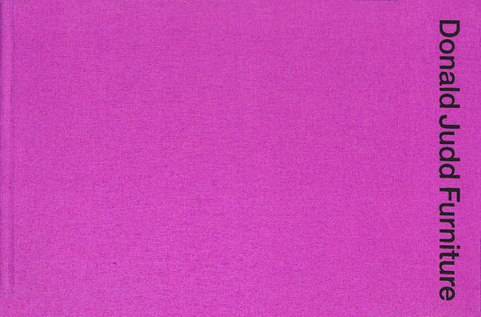 Purple book cover with 'Donald Judd Furniture' text on a purple background