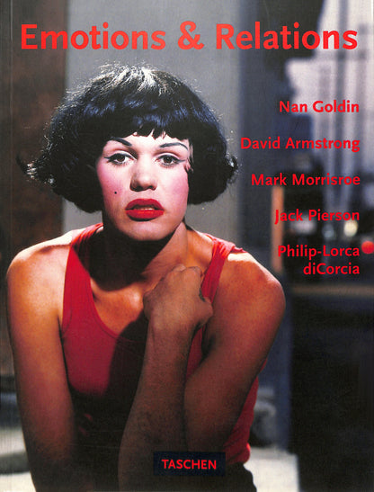 Cover shot - Book cover of 'Emotions & Relations' featuring a woman with a red top and black hair.