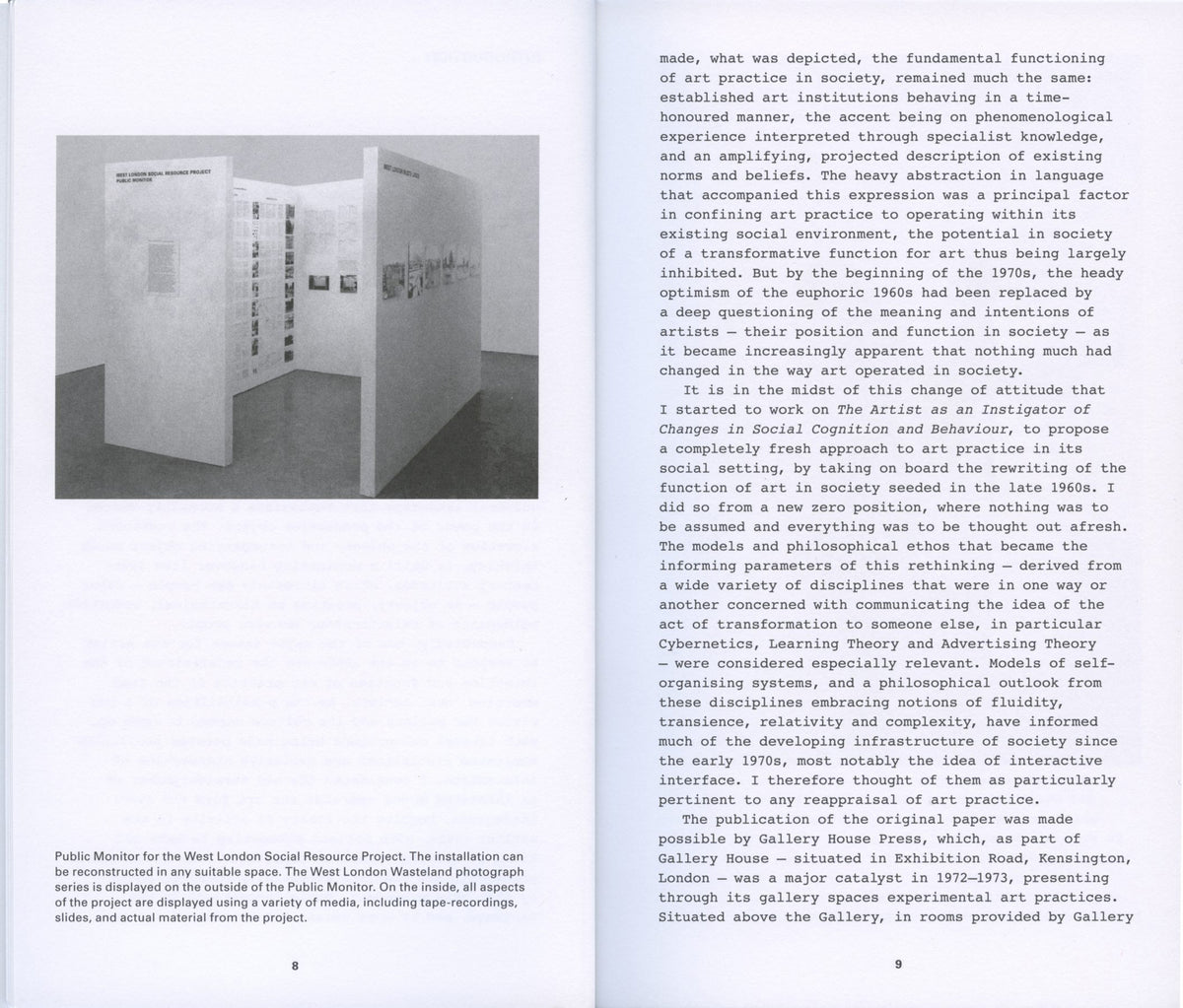STEPHEN WILLATS / The Artist as Investigator of Changes in Social Cognition and Behaviour