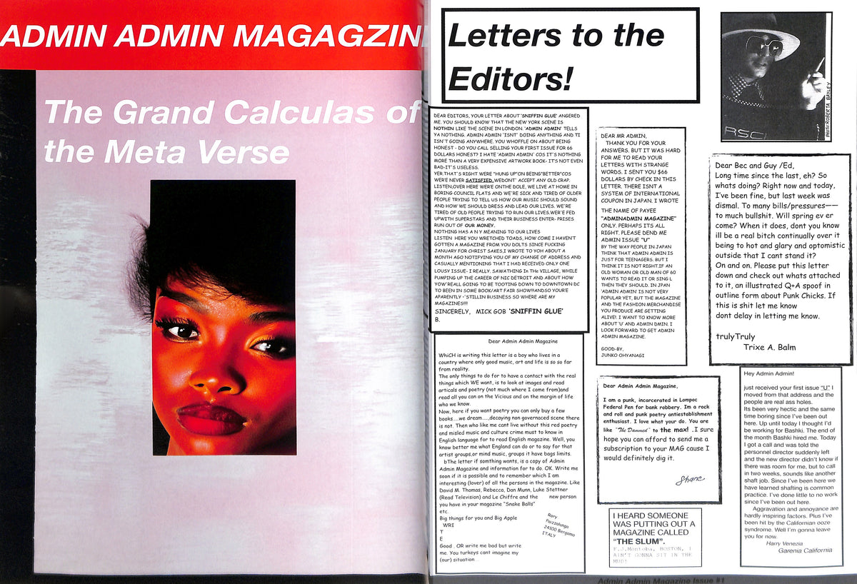 REBECCA HOLBORN & GUY BENFIELD ed. / AdminAdmin Magazine #1