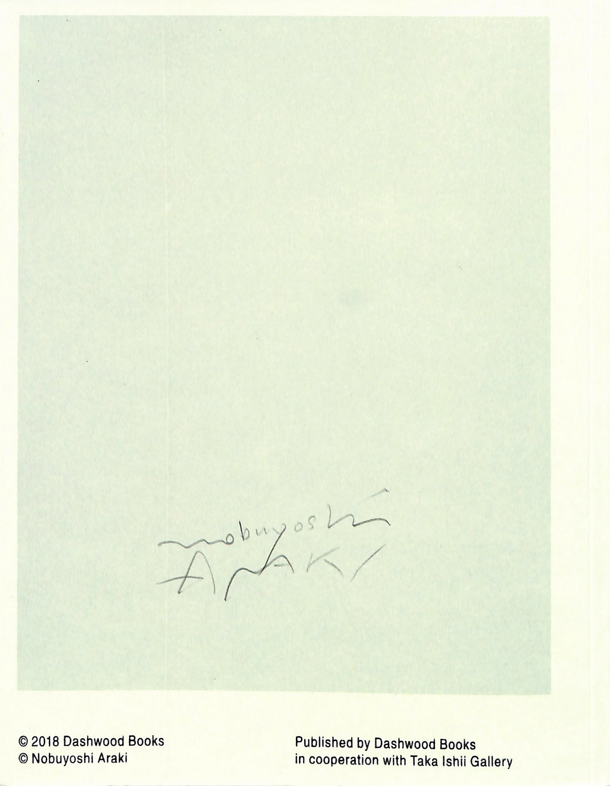 NOBUYOSHI ARAKI / Vintage Prints (signed)