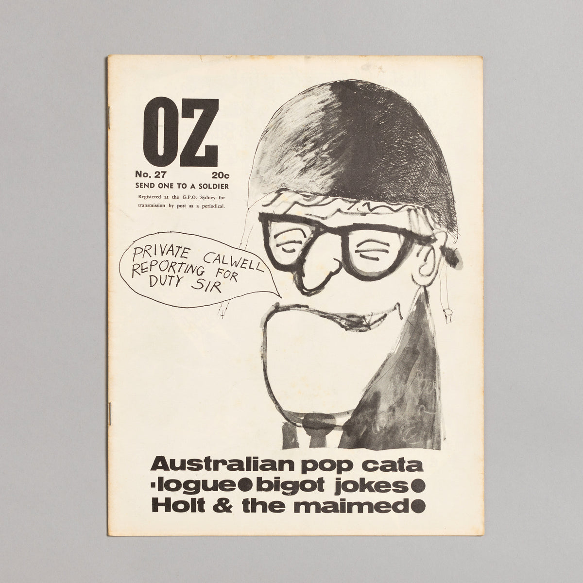 Ed. RICHARD NEVILLE, RICHARD WALSH with artwork by MARTIN SHARP / OZ Magazine No. 27
