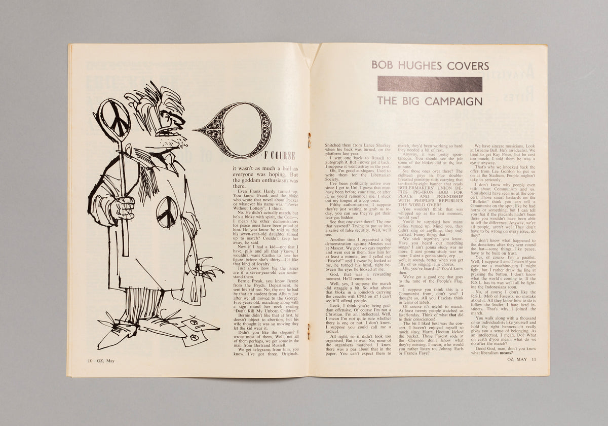 Ed. RICHARD NEVILLE, RICHARD WALSH with artwork by MARTIN SHARP / OZ Magazine No. 02