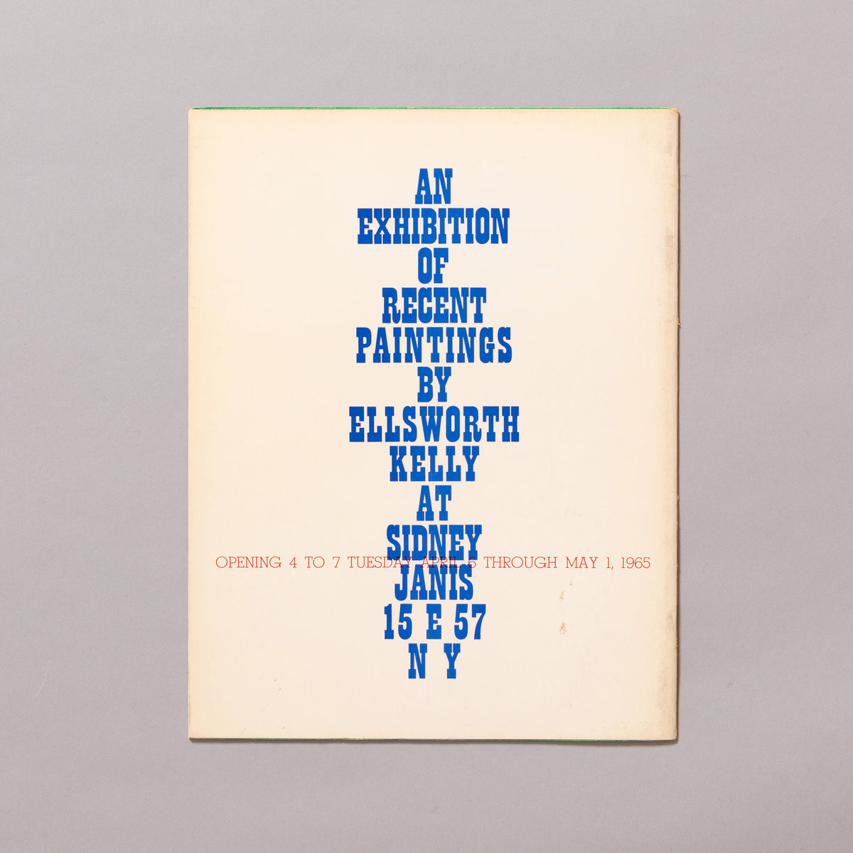 ELLSWORTH KELLY / Exhibition Catalogue