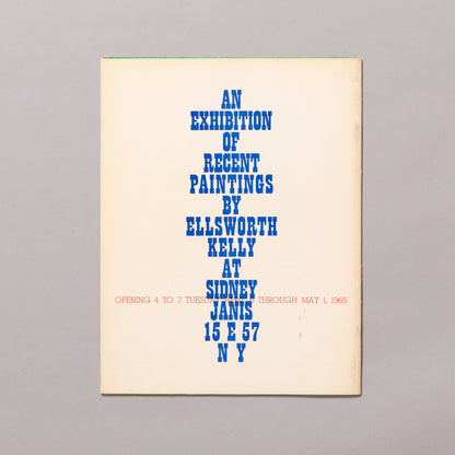 ELLSWORTH KELLY / Exhibition Catalogue
