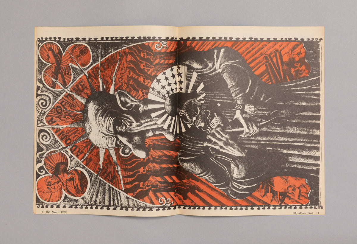 Ed. RICHARD NEVILLE, RICHARD WALSH with artwork by MARTIN SHARP / OZ Magazine No. 33