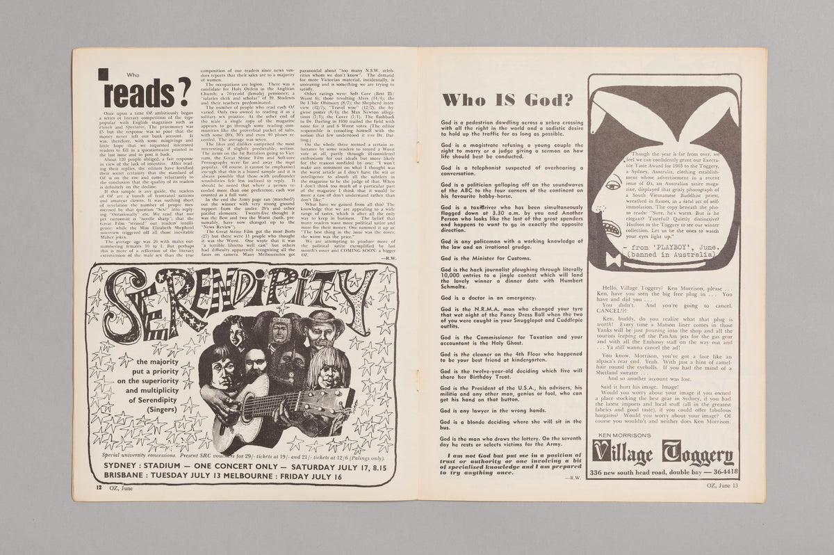 Ed. RICHARD NEVILLE, RICHARD WALSH with artwork by MARTIN SHARP / OZ Magazine No. 20