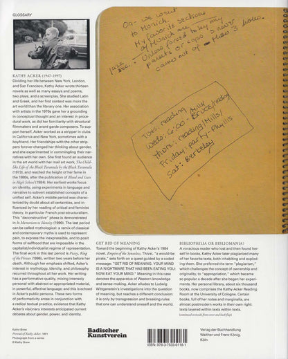 KATHY ACKER - Get Rid of Meaning
